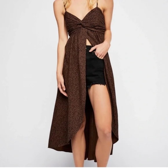 Free People Last Chance Maxi Brown Top Dress - Picture 1 of 8